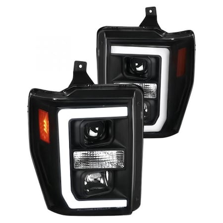 Overtime Black LED Bar Projector Headlights for 2008-2010 Ford F-250 OV2654082